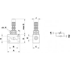 Regulator metalic flux unidirectional