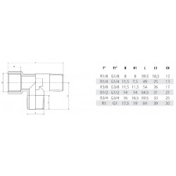 Racord T filet interior lateral