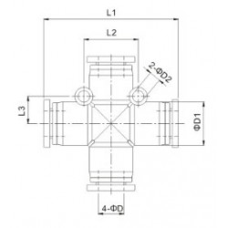Cuple rapide push-in polimer cruce