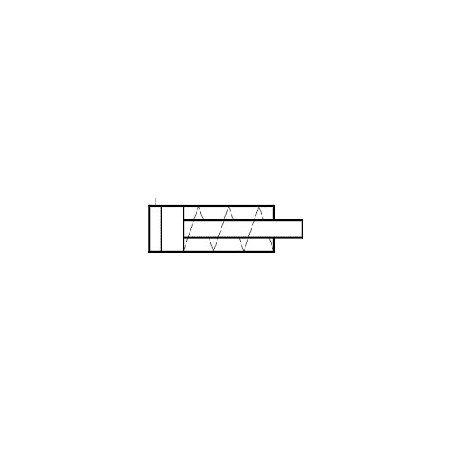 Cilindri pneumatici ISO 6432 M21S1, nemagnetici, simplu efect, arc revenire neamortizat