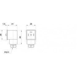 Conector DIN 43650