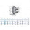 Cupla rapida push-in Banjo metalic
