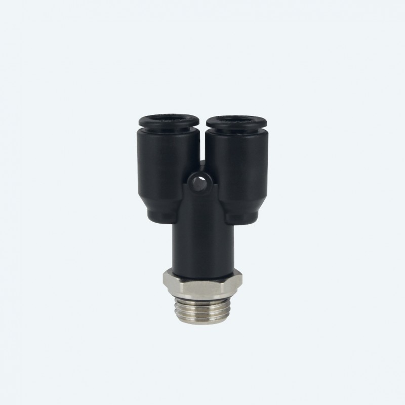 Cuple rapide push-in polimer ''Y'' cu filet exterior