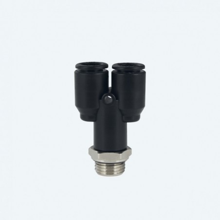 Cuple rapide push-in polimer ''Y'' cu filet exterior