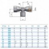 Racord compresiune  tip T filet exterior