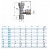 Racord compresiune  tip T filet exterior lateral