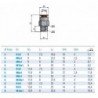 Racord metalic drept fil. ext. 80 bar