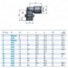 Racord rapid  tip ,,L'' fil. ext. rotativ Inox SS316L