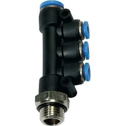 Cuple rapide push-in polimer multi-T filet exterior
