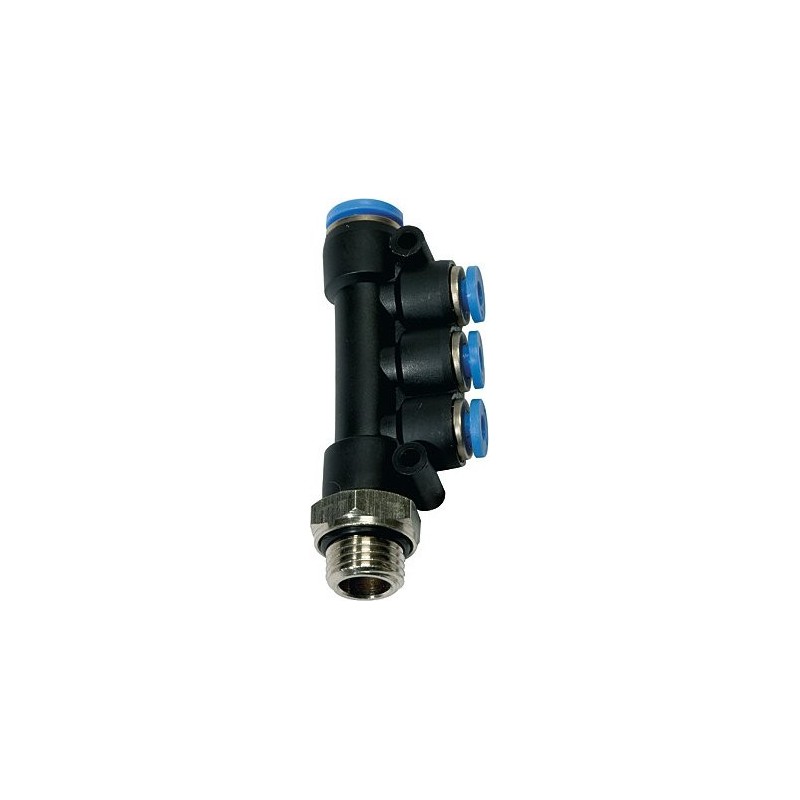 Cuple rapide push-in polimer multi-T filet exterior
