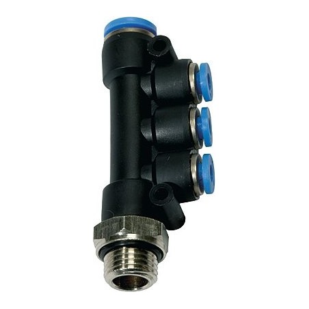 Cuple rapide push-in polimer multi-T filet exterior