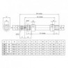 Cilindri pneumatici ISO 6432 M21S1, nemagnetici, simplu efect, arc revenire neamortizat