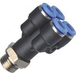 Cuple rapide push-in polimer multi Y cu filet exterior