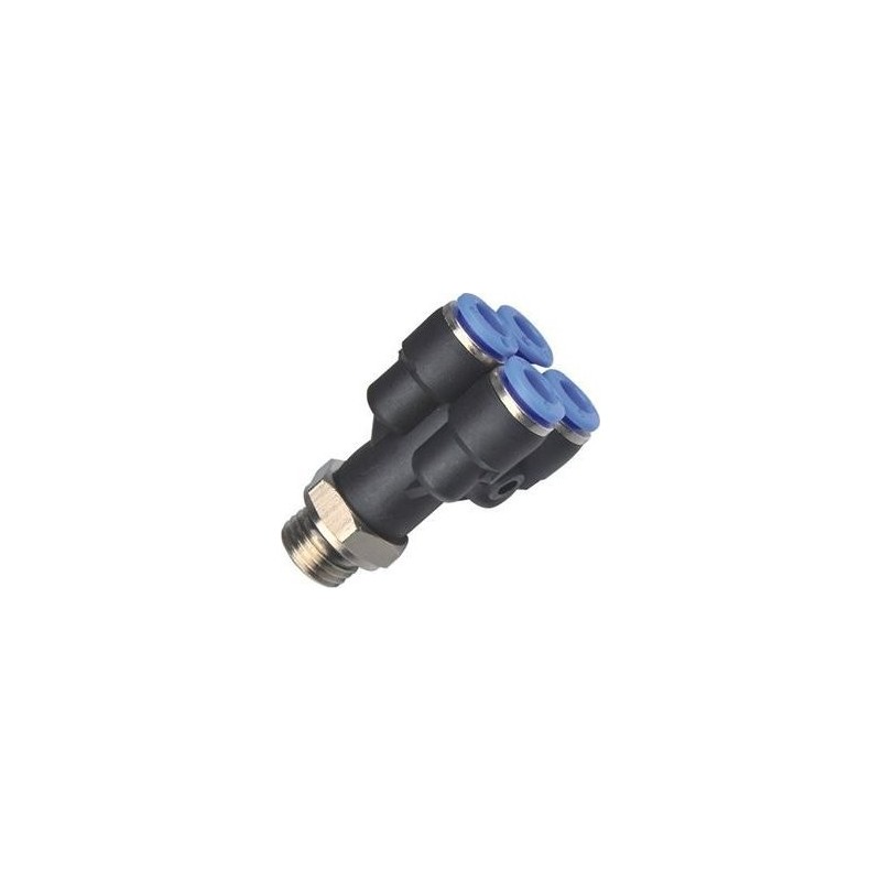 Cuple rapide push-in polimer multi Y cu filet exterior