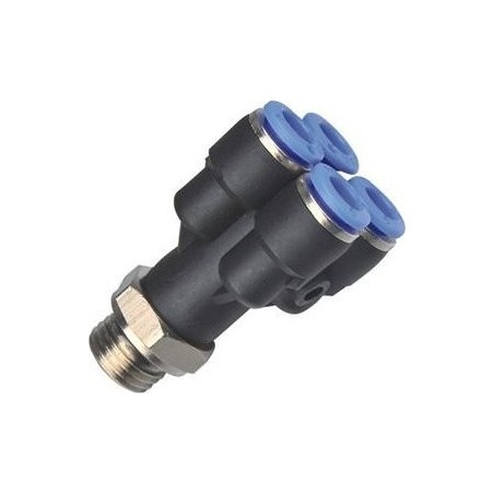 Cuple rapide push-in polimer multi Y cu filet exterior