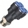 Cuple rapide push-in polimer multi Y cu filet exterior