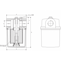 Filtru Aspiratie cu Cartus Inox