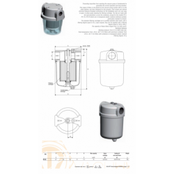 Filtru aspiratie cu cartus Inox