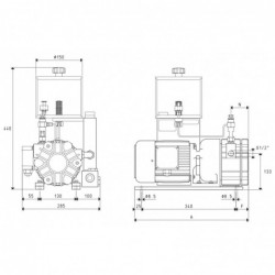 Pompa de Vacuum cu Lubrifiere  VTLP/F