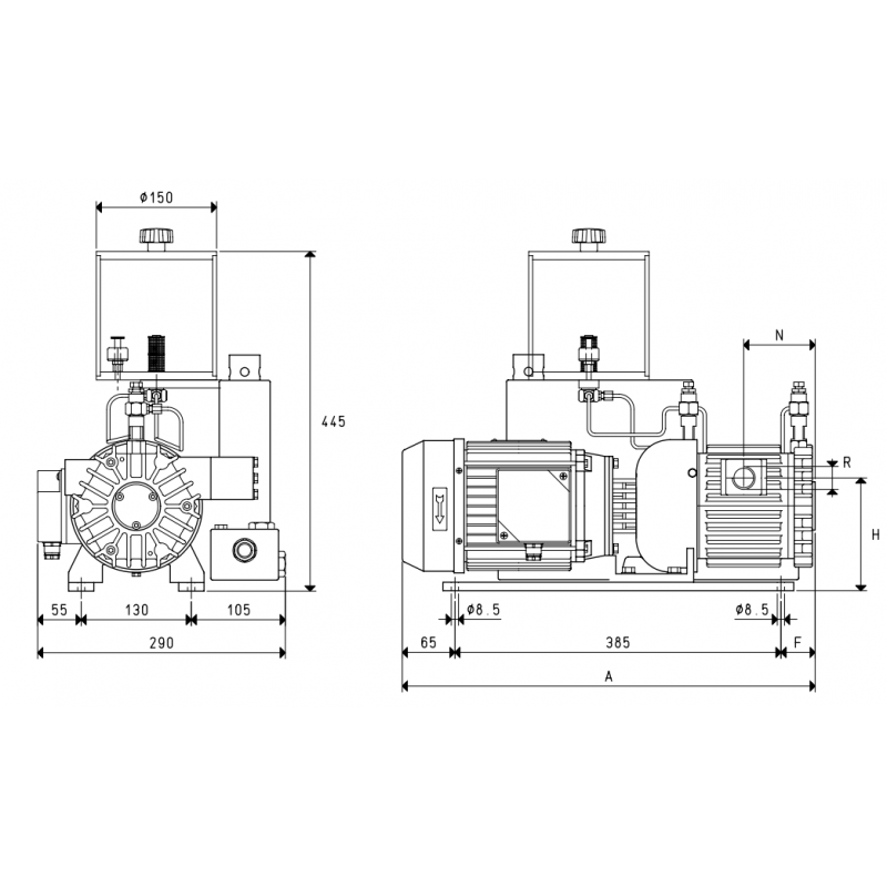 Pompa Vacuum cu Lubrifiere  VTLP/FG