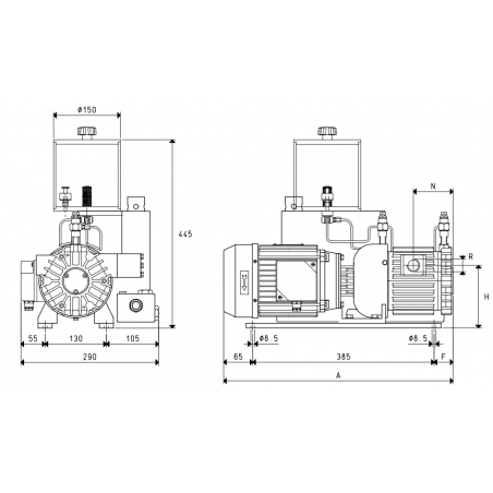 Pompa Vacuum cu Lubrifiere  VTLP/FG