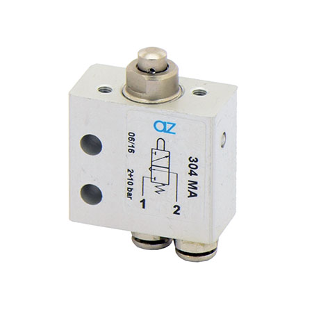Microventil 3/2 NC - 304 MA push-in tub  Ø4 cu tija