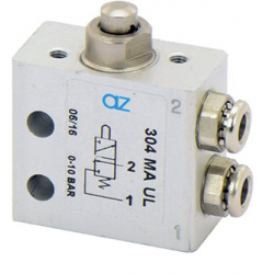 Microventil 3/2 NC - 304 MA UL  push-in tub  Ø4 cu tija