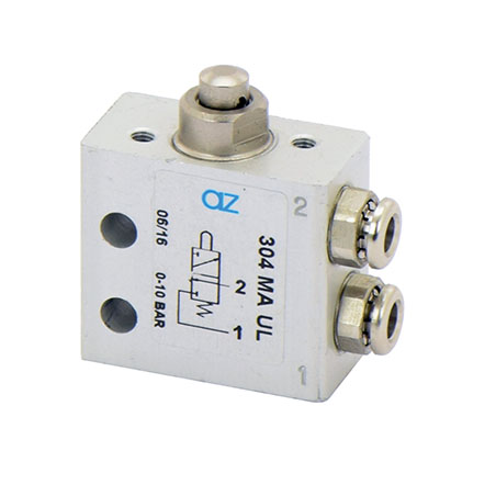 Microventil 3/2 NC - 304 MA UL  push-in tub  Ø4 cu tija