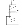 Microventil 3/2 NC - 304 MA UL  push-in tub  Ø4 cu tija