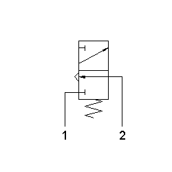 Microventil 3/2 NC - 304 MB push-in tub  Ø4