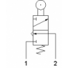 Microventil 3/2 NC - 304 MR  levier rola , push-in tub  Ø4