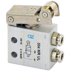 Microventil 3/2 NC - 304 MR UL  levier rola , push-in tub  Ø4