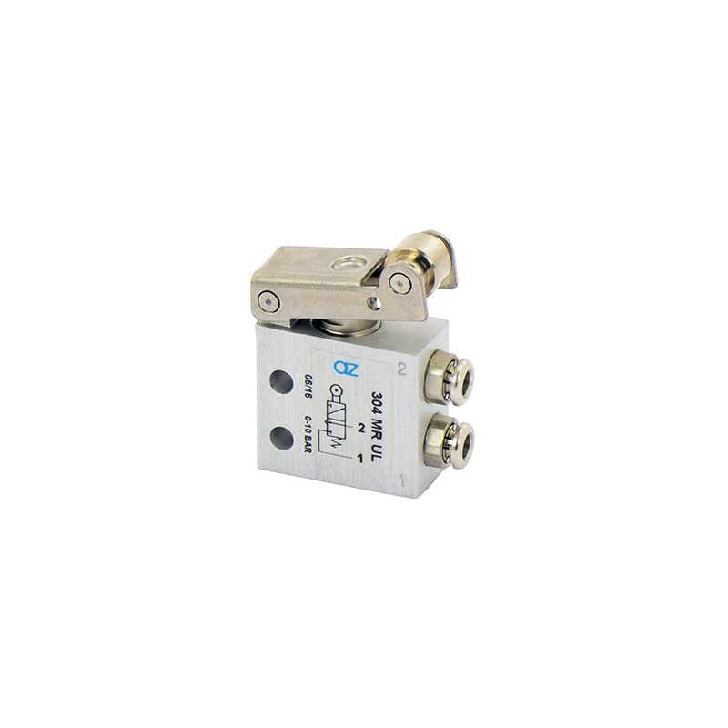 Microventil 3/2 NC - 304 MR UL  levier rola , push-in tub  Ø4