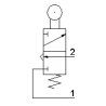 Microventil 3/2 NC - 304 MR UL  levier rola , push-in tub  Ø4