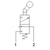 Microventil 3/2 NC - 304 MS cu levier unidirectional , push-in tub  Ø4