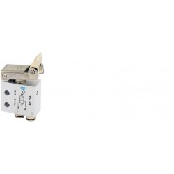 Microventil 3/2 NC - 304 MS cu levier unidirectional , push-in tub  Ø4