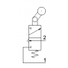 Microventil 3/2 NC - 304 MS UL  cu levier unidirectional , push-in tub  Ø4