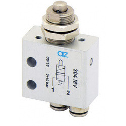 Microventil 3/2 NC - 304 MV prindere panou , push-in tub  Ø4 , cu tija