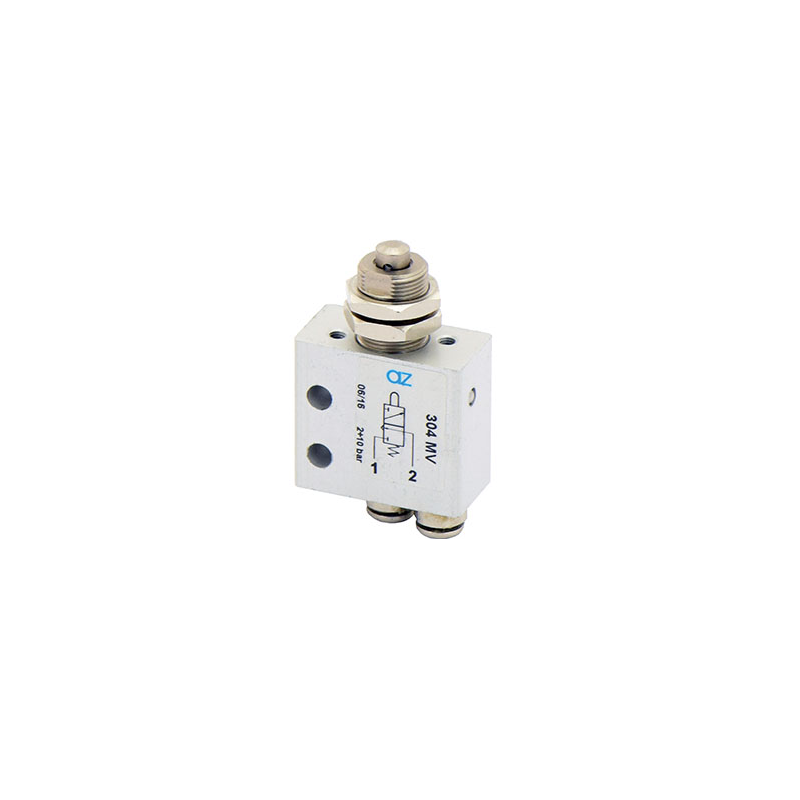 Microventil 3/2 NC - 304 MV prindere panou , push-in tub  Ø4 , cu tija