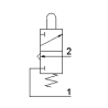 Microventil 3/2 NC - 304 MV UL prindere panou , push-in tub Ø4 , cu tija
