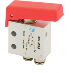Microventil 3/2 NC - 304 MGR push-in tub  Ø4 cu parghie rosie