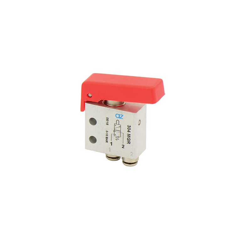 Microventil 3/2 NC - 304 MGR push-in tub  Ø4 cu parghie rosie