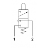 Microventil 3/2 NC - 304 MGR push-in tub  Ø4 cu parghie rosie