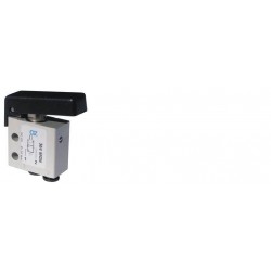 Microventil 3/2 NC - 304 MGN push-in tub Ø4 cu parghie neagra