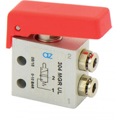 Microventil 3/2 NC - 304 MGR UL push-in tub Ø4 cu parghie rosie