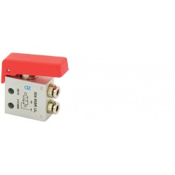 Microventil 3/2 NC - 304 MGR UL push-in tub Ø4 cu parghie rosie