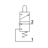 Microventil 3/2 NC - 304 MGG UL push-in tub Ø4 cu parghie galbena