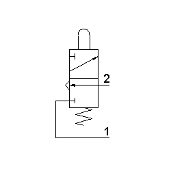Microventil 3/2 NC - 305 MA UL filet M5 cu tija