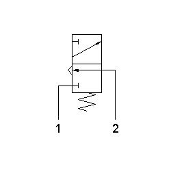 Microventil 3/2 NC - 305 MB filet M5
