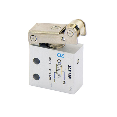 Microventil 3/2 NC - 305 MR cu levier rola filet M5